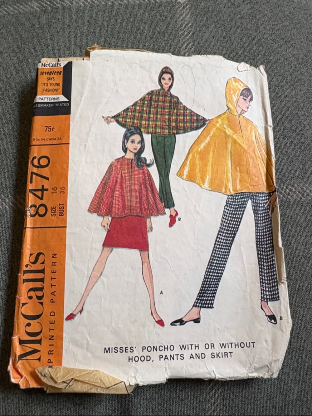 Poncho pattern by Mc Calls